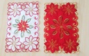 12"x18" Flower Table Cloth, Red/White(1000 pc/ctn)