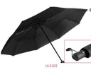 23" Black 3 Section Auto Open/Close Umbrella (48 pcs/ctn)