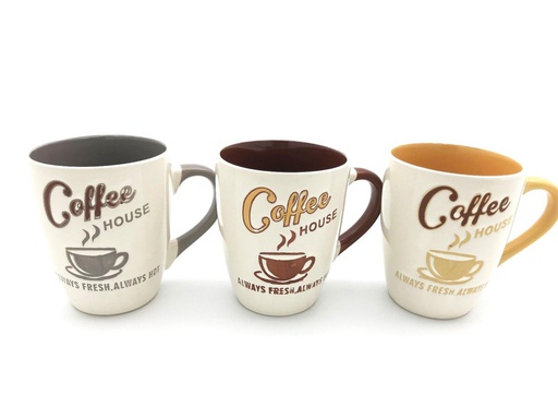 [6906] 11.85oz Coffee House Design Stoneware Mug (48 pcs/ctn)