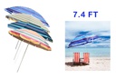 7.4FT( 225cm) Beach Umbrella ,210D Polyester (6 pc/ctn)