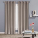 54"x84" Madison Faux Silk 70% Blackout Grommet  Gray Window Curtain (12 pcs/ctn)