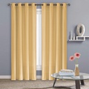 54"x84" Madison Faux Silk 70% Blackout Grommet  Golden Window Curtain (12 pcs/ctn)