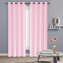 54"x84" Madison Faux Silk Pink Window Curtain (12 pcs/ctn)