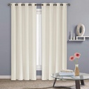 54"x84" Madison Faux Silk 70% Blackout Grommet  Ivory Window Curtain (12 pcs/ctn)