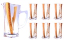 7 pc Rose Gold Electroplate Glass Set (6 sets/ctn)