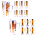 7 pc Rose Gold Electroplate Glass Set (6 sets/ctn)